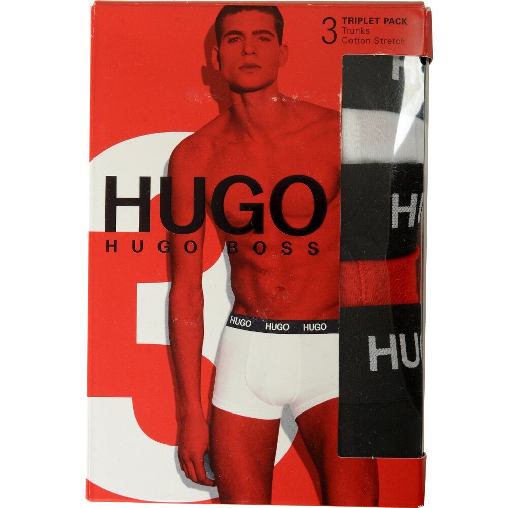 Hugo Boss Men's TRUNK Triplet Pack 3 Pack Stretch Trunks Boxer US 2XL IT 56